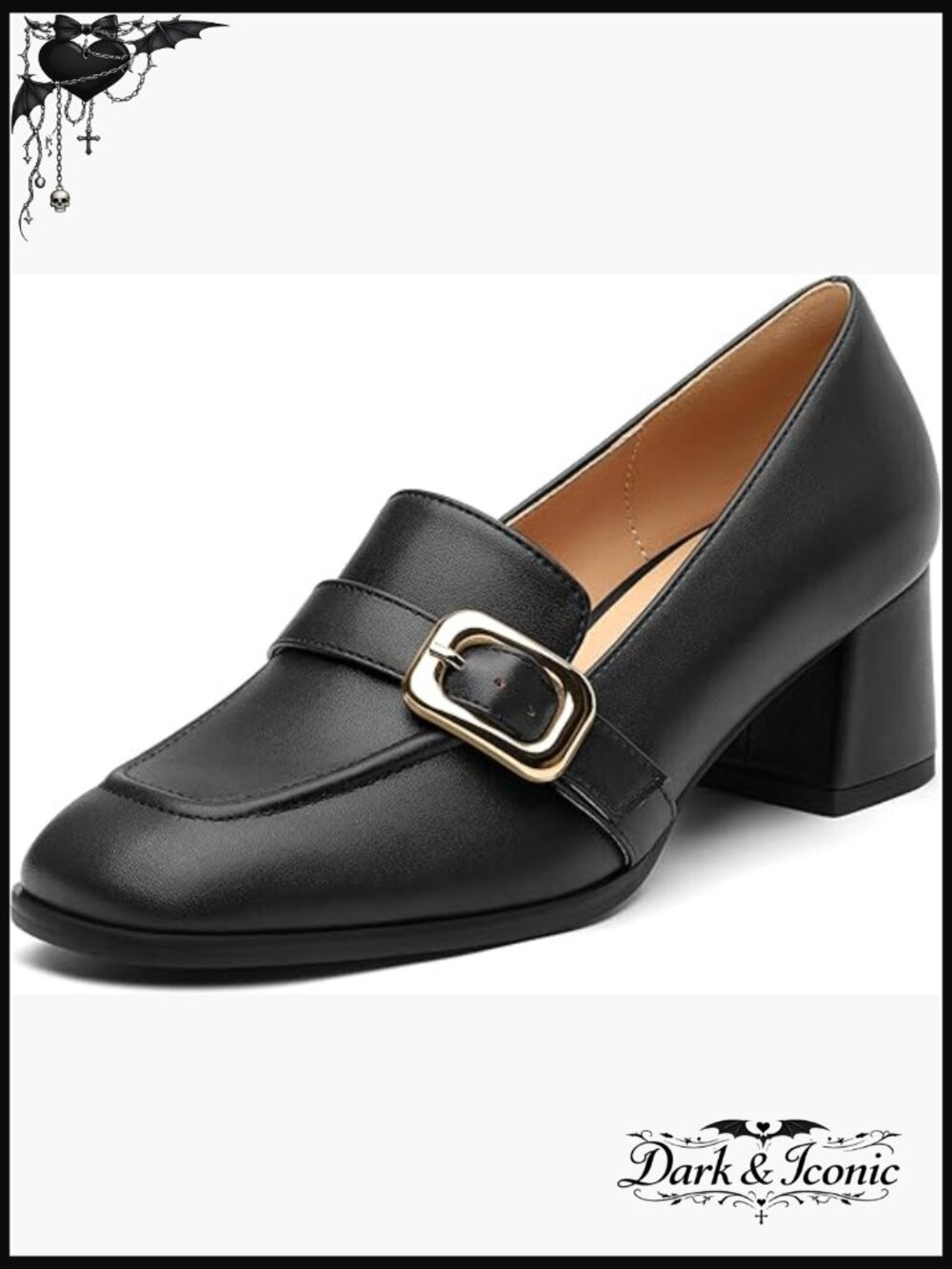 Chunky Heel Loafers Square Toe Dress Pumps Work